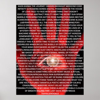 Póster KAOS KARMA original poem poster