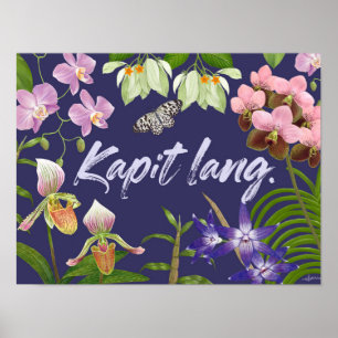 Póster "Kapit lang" (Colgar ahí) Motivación filipina