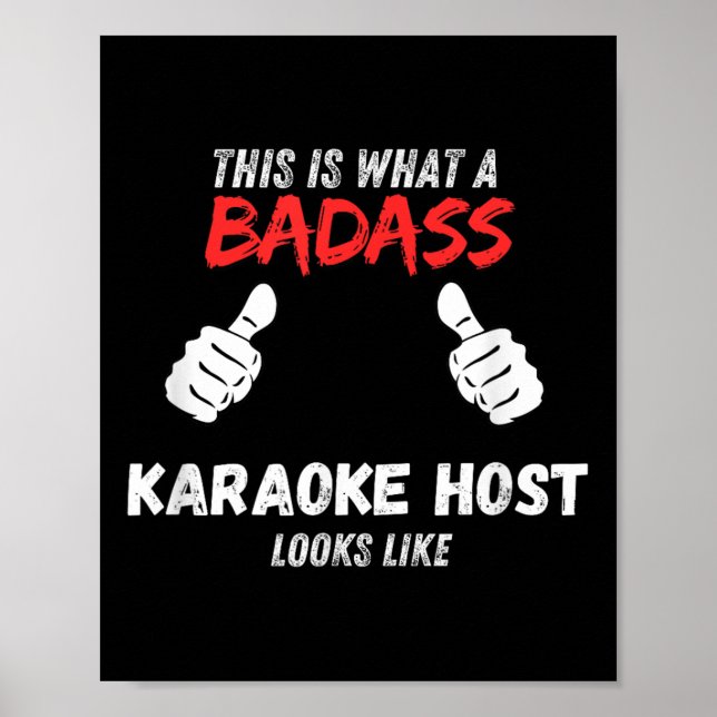 Póster Karaoke Funny This Is What A Bad Karaoke Host Look (Frente)