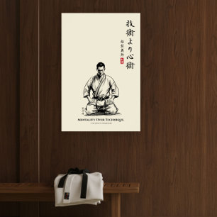 Póster Karate 5º Precepto - Mentalidad sobre Técnica
