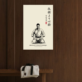 Póster Karate 5th Precept  - Mentality Over Technique