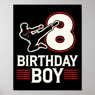 Póster Karate 8 Birthday Boy