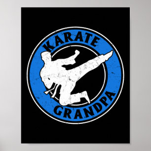 Póster Karate Abuelo Karate luchando contra el abuelo Kar
