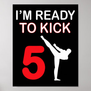 Póster Karate Amantes Regalos Niños Cumpleaños Niños Pata