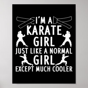 Póster Karate Art Para Chicas Mujeres Karate Black Belt M