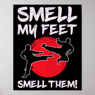 Póster Karate Artes Marciales huelen mis pies adoran dive