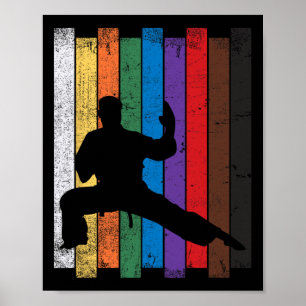 Póster Karate Belt Rank Journey