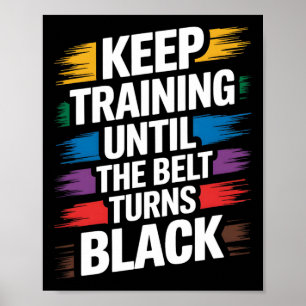 Póster Karate Belt Taekwondo Entrenamiento Promotor de Ar