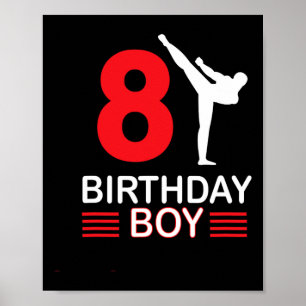 Póster Karate Birthday Tee Boy Gift Kids Taekwondo