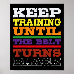 Póster Karate Black Belt Entrenamiento Artes Marciales Ja