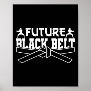 Póster Karate Black Belt Gi Uniforme Futuro Cinturón Negr