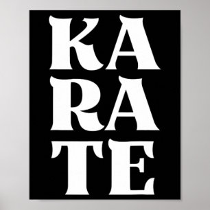 Póster Karate Bold Letters Japan Martial Art Karateka