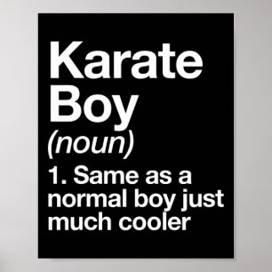 Póster Karate Boy Definition Funny Martial Arts Sports