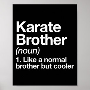 Póster Karate Brother Definition Funny Sports Martial Art
