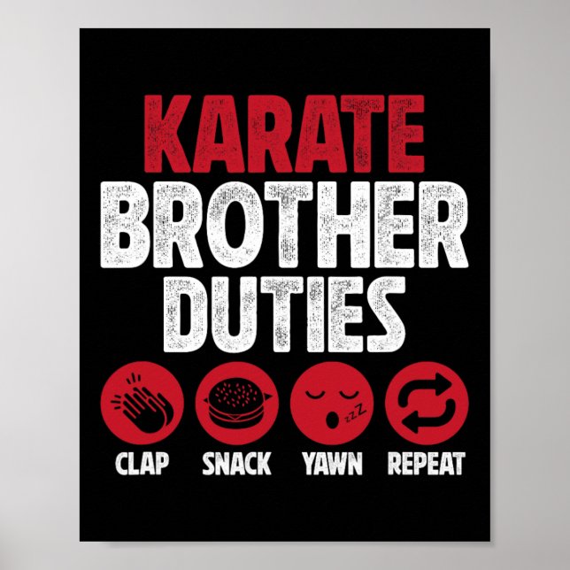 Póster Karate Brother Duties Karate Bro (Frente)