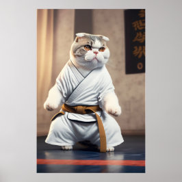 Póster Karate Cat 82