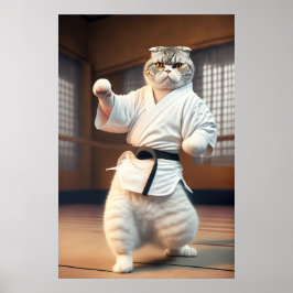 Póster Karate Cat 89