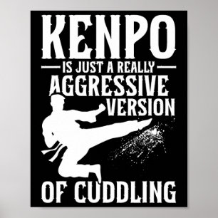 Póster Karate Chica de Artes Marciales Lady Kenpo