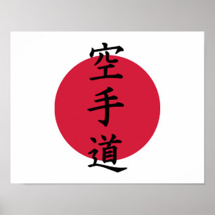 Póster Karate chino