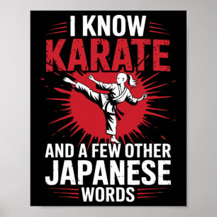 Póster Karate Conozco Karate Y Unas Cuantas Palabras Japo