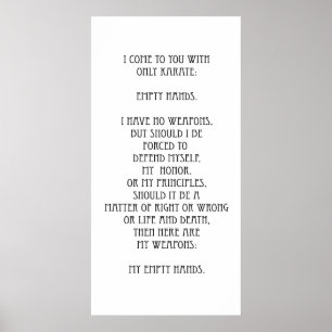 PÓSTER KARATE CREED