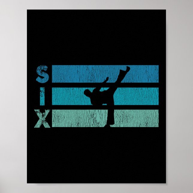 Póster Karate Cumpleaños niño Taekwondo de 6 años (Frente)