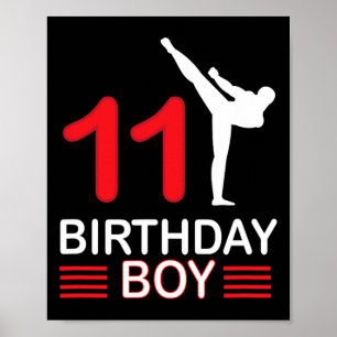 Póster Karate Cumpleaños Tee Boy Gira a los niños Taekwon