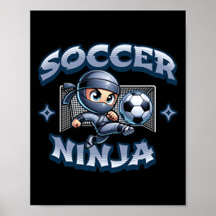 Póster Karate de artes marciales de jugador de fútbol Nin