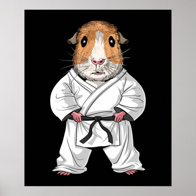Póster Karate de Cerdo de Guinea (Frente)