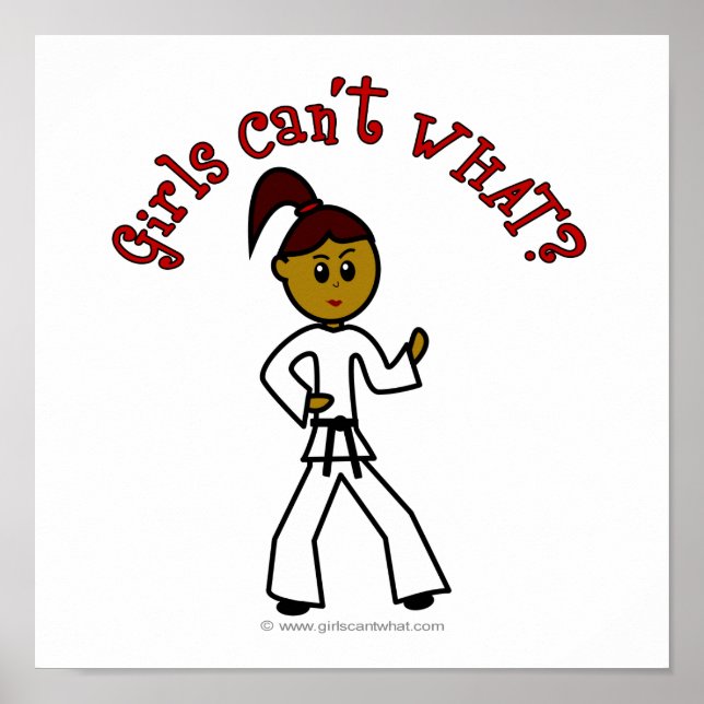 Póster Karate de las mujeres oscuras (Frente)