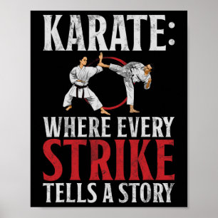 Póster Karate Donde Cada Huelga Dice Un Karate De Histori