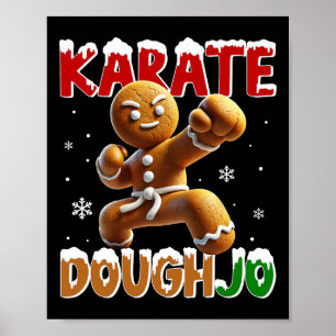 Póster Karate Doughjo Divertido Artes Marciales Puñetazo
