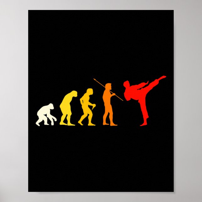Póster Karate Evolution Kung Fu Shotokan Gift Martial Art (Frente)