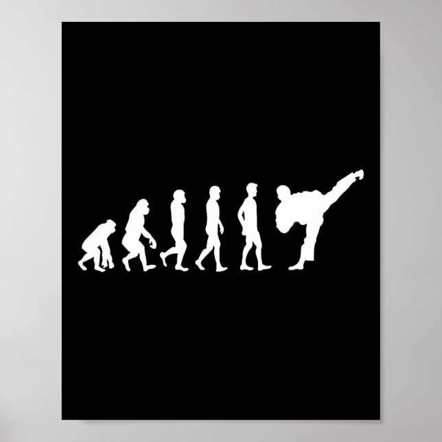 Póster Karate Evolution Perfect Gift Judo Martial Arts Ka (Frente)