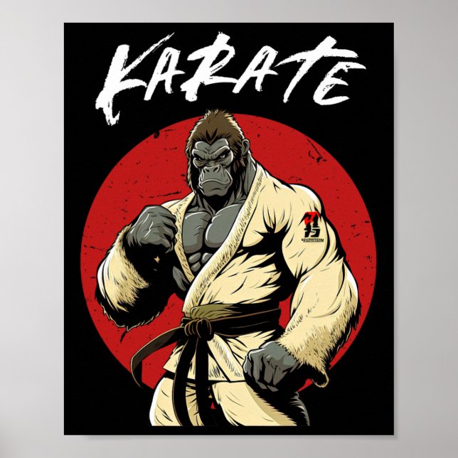 Póster Karate Gorilla Karateka (Frente)