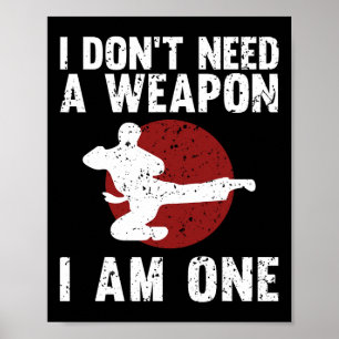 Póster Karate Gracioso Para Hombres Mujeres Artes Marcial