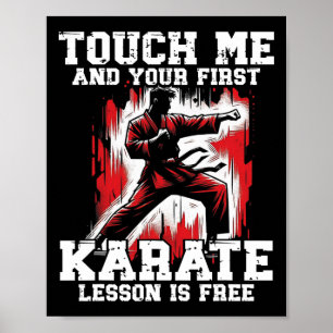 Póster Karate Gracioso Para Los Hombres Judo Tócame First