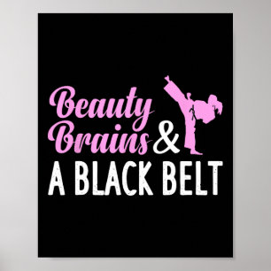 Póster Karate Gracioso Para Mujeres Chica Artes Marciales