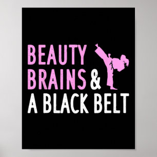 Póster Karate Gracioso Para Mujeres Chica Artes Marciales