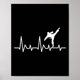 Póster Karate Heartbeat - Entrenador de Artes Marciales K