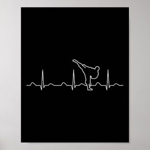 Póster Karate Heartbeat Shirny Graciosa Cute Martial Kara