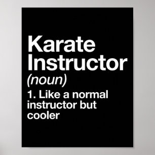 Póster Karate Instructor Definition Funny Martial Arts Tr
