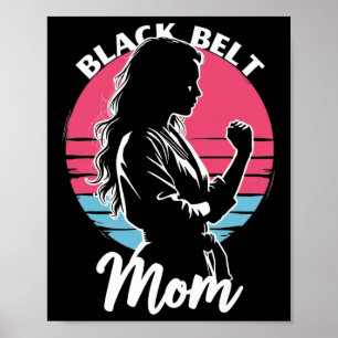 Póster Karate Jiu-jitsu Taekw, madre del cinturón negro, 
