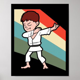 Póster Karate Judo Jujutsu Taekwondo Kickboxing Dabbing D