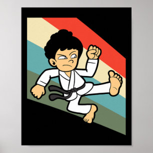 Póster Karate Judo Jujutsu Taekwondo Kickboxing Kickboxer