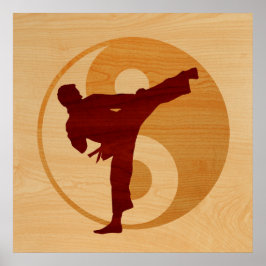 Póster Karate Kick-Yin Yang.