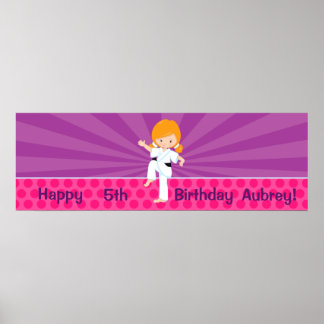 Póster Karate Kid Chica Poster Rays Púrpura Rojo