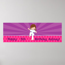 Póster Karate Kid Chica Rays Púrpura Poster Correa Púrpur