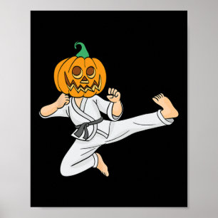 Póster Karate Lazy Halloween Disfraces de artes marciales