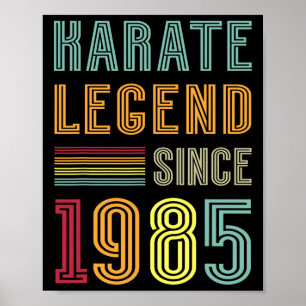 Póster Karate Legend 1985 40 años entrenador deportivo 40